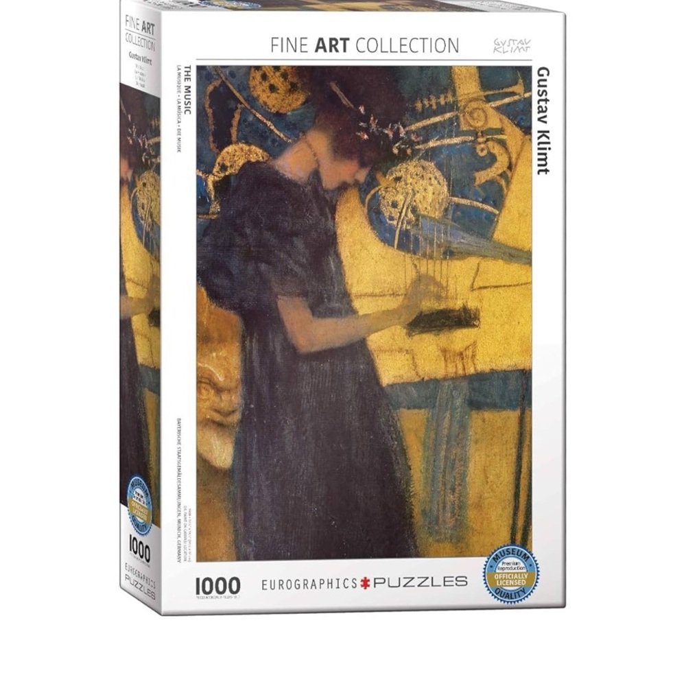 Jigsaw puzzle 1000 piece featuring artwork The Music by Gustav Klimt